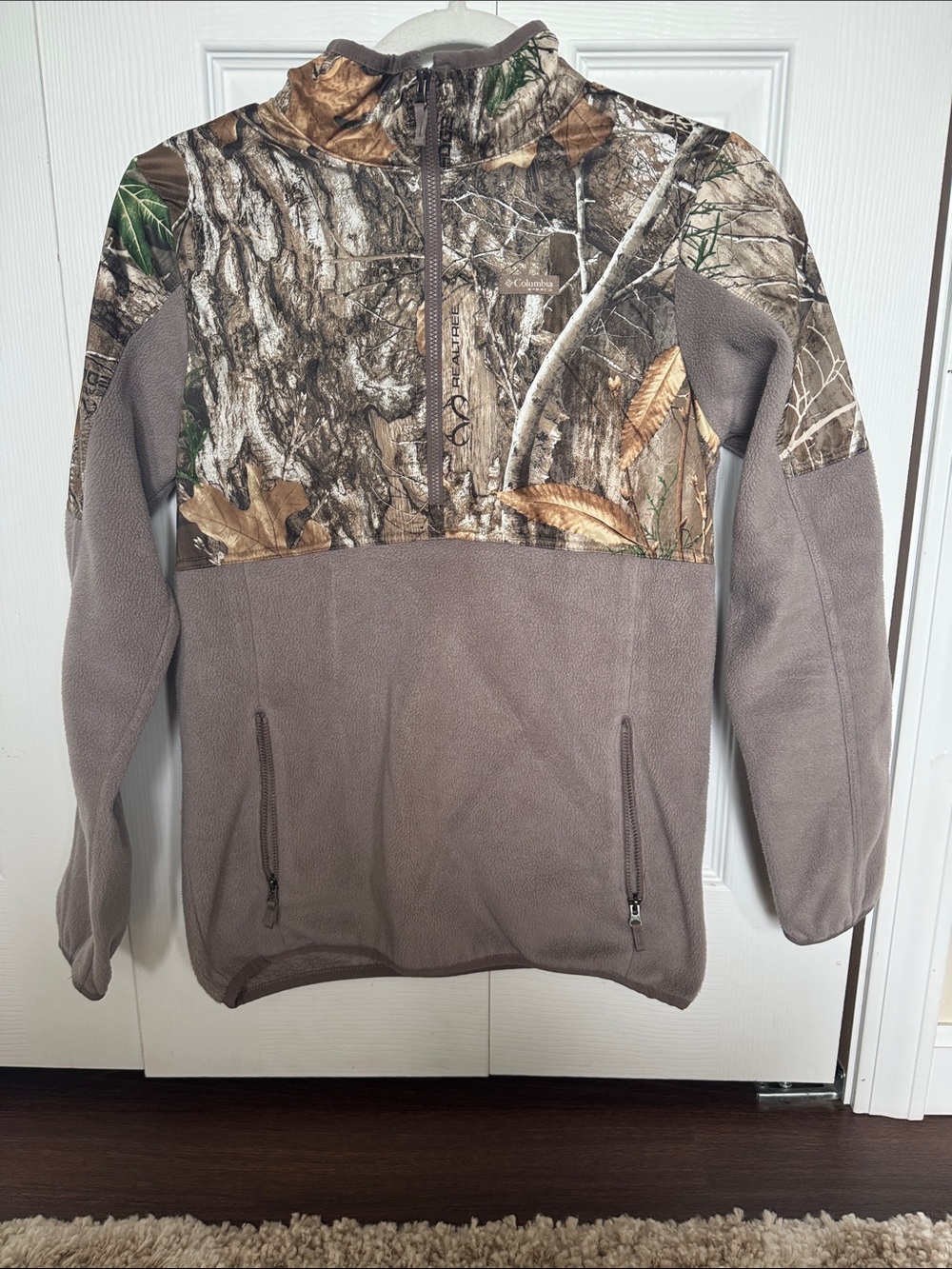 Columbia Youth Camo Quarter-Zip Fleece Pullover